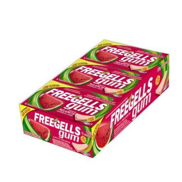 Imagem de Chiclete Freegells Gum Melancia Display Com 15 Unidades 8g