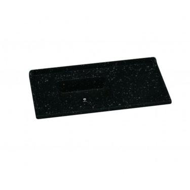 Imagem de Tampo para Pia de Cozinha Marmoplan 100cm Cuba Lateral Esquerda Preto AJ Rorato