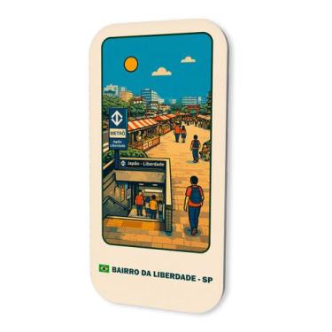 Imagem de Imã Souvenir Turístico Praça da Liberdade São Paulo 3x6cm - M-Planner