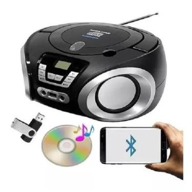 Imagem de Micro System Bluetooth Megastar Mp1842Bt Usb Fm Preto Prata