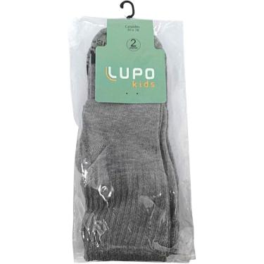 Imagem de Meia Infantil Kit 2 Pares Unissex  Casual Dia a Dia Cano Médio Conforto Lupo 02727-088
