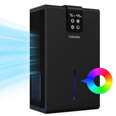 Imagem de Desumidificador Portátil Cobectal - 2,8L, 3 Modos, Preto