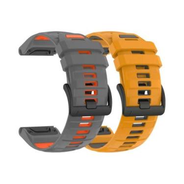 Imagem de 2 Peças Pulseira De Silicone QuickFit 26mm 22mm Para Garmin Fenix 8 pr