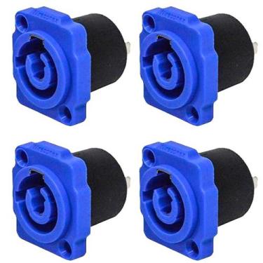 Imagem de Conector De Ac-in Painel Wc 1823 4un Azul Wireconex F108