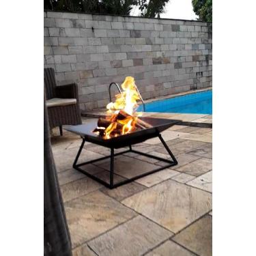 Imagem de Lareira Externa de Jardim 50cm Portátil A Lenha Fogueira Controlada - 
