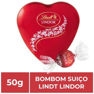 Imagem de Bombom de Chocolate Suiço Lindt Lindor, 1 Lata Coração 50g