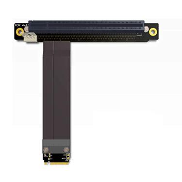 Imagem de ADT-Link M.2 NGFF NVMe Key M cabo extensor para placa gráfica PCIE x16, adaptador 16x PCI-e PCI-Express para M2 2230 2242 2260 2280 (25 cm)