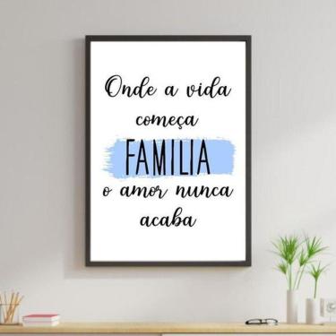 Imagem de Quadro Decorativo Família O Amor Nunca Acaba