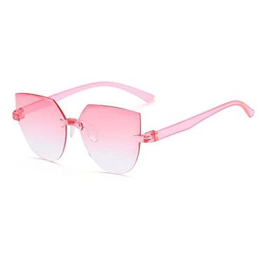 Imagem de Candy Colors All-in-one Ocean Óculos de Sol Doce Menina Rosa Óculos Sem Aro Na Moda Transparente Acessórios para Festas, 4, China