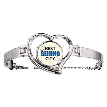 Imagem de N/A N/A Bracelete de fio com joias de coração Art Deco de Pequim, medium, metal