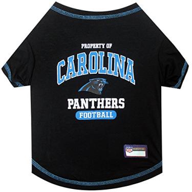 Imagem de CAMISETA DE PET para cães e gatos – Camiseta de cachorro NFL Carolina Panthers – Camiseta mais fofa para o filhote esportivo real