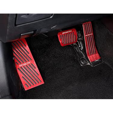 Imagem de GZBFTDH Almofada de pedal de acelerador para o pé esquerdo do carro, para Mazda 2020 Mazda 3 cx30 2020-2022 Acessórios Auto, Antiderrapante Freio Gas Pads Alumínio Apoio para os Pés Capa Auto Peças