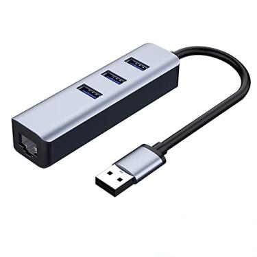 Imagem de SZAMBIT 4 em 1 USB C para RJ45 Gigabit Ethernet com USB 3.0 Hub Adaptador Placa de Rede USB Lan Para MacBook Pro Laptop USB Ethernet (USB 3.0 Gigabit + HUB 3.0)