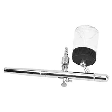 Imagem de Conjunto de aerógrafo, fácil de operar versátil aço inoxidável arteaerógrafo com agulha de 0,35 mm SiphonCup de 473 ml garrafa para iniciantes