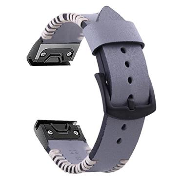 Imagem de KAPPDE 20 26mm Sport Watchband para Garmin Fenix 6X 6 Pro 5X 5 Plus 3 HR Forerunner 935 945 Tiras de pulso de liberação rápida de fácil ajuste (Cor: Cinza, Tamanho: 26mm Fenix 3 HR)