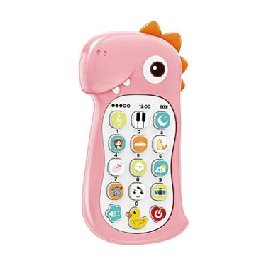 Imagem de Vaveren musical telefone dinossauro telefone educativo de aprendizagem precoce para, ROSA