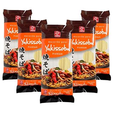 Imagem de Kit de Macarrão Para Yakissoba Alfa 500 Gramas - 5 Pacotes