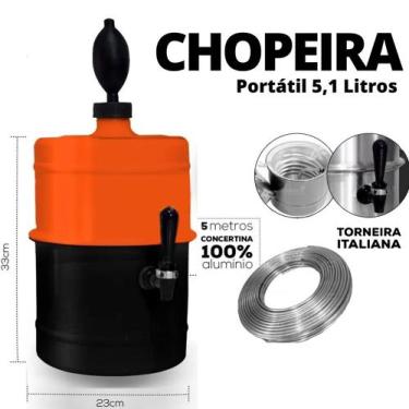 Imagem de Chopeira Portatil 5,1 Litros Torneira Italiana - Beer Chopp