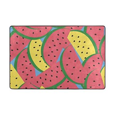 Imagem de ColourLife Tapetes leves e macios de melancia, tapete para crianças, sala de jogos, piso de madeira, sala de estar, 182,8 x 122,9 cm (1,8 x 1,2 m)