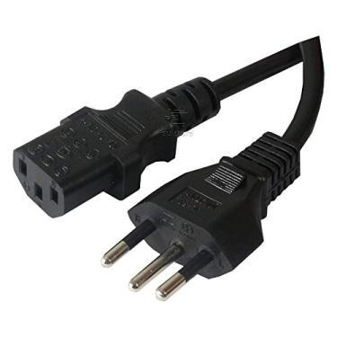 Imagem de Cabo De Força Energia Feasso 10 Amperes 1,2 Metros Para Fonte de Computador FCF-03