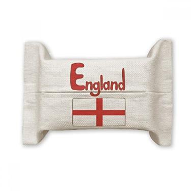 Imagem de Bolsa de linho de algodão com estampa vermelha da bandeira nacional da Inglaterra