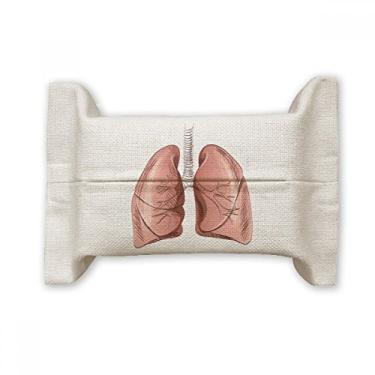 Imagem de Bolsa de linho de algodão com ilustração humana Organ Lung