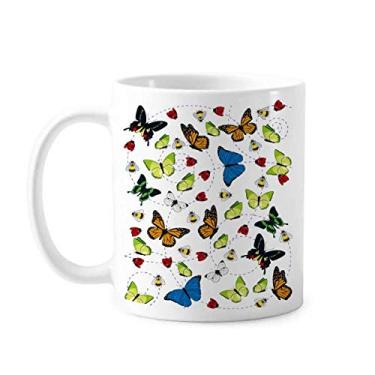 Imagem de Diferentes tamanhos de caneca de borboleta voando cerâmica copo de porcelana café louça