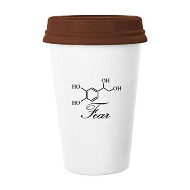 Imagem de Caneca de cerâmica com estrutura química Fear Molecule vidro bebendo cerâmica copo