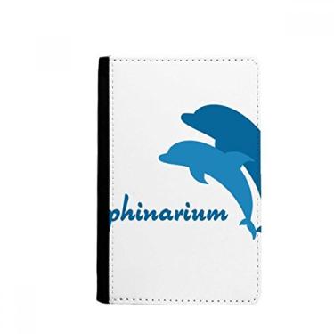 Imagem de Porta-passaporte com estampa de golfinho amigável ao oceano azul porta-cartões Notecase Burse