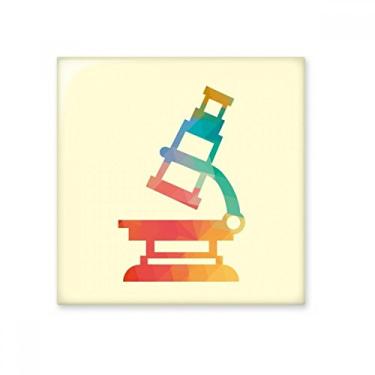 Imagem de Decalque brilhante de azulejo de cerâmica com estampa de microscópio de desenho animado