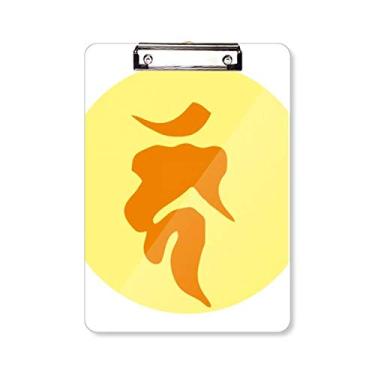 Imagem de Pasta de prancheta Buddhism Religion Sânscrito com padrão de presunto para escrita A4