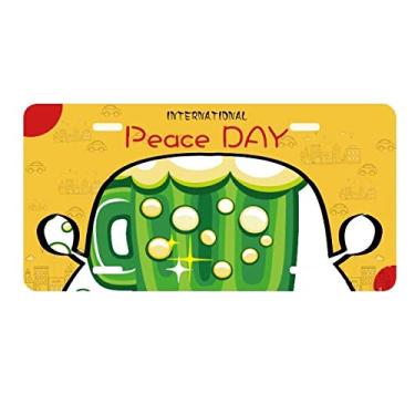 Imagem de DIYthinker Trevo de quatro folhas Cerveja Irlanda Dia de São Patrício Placa Etiqueta Decoração de Carro Dia da Paz