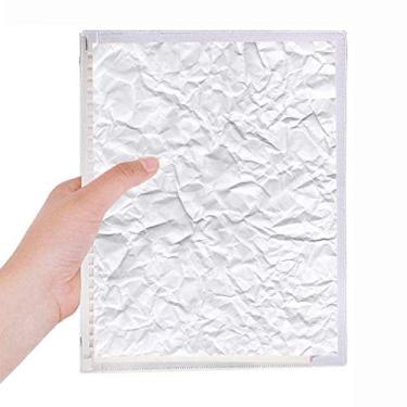 Imagem de Puckers brancos irregulares padrão elegante caderno folhas soltas diário recarregável artigos de papelaria