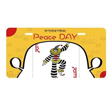 Imagem de DIYthinker Placa de carro com estampa de cartas do Coringa vermelho para decoração de carro Dia da Paz