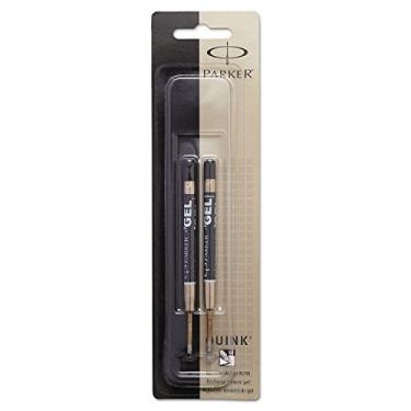 Imagem de Parker 30525 Recarga Para Canetas Roller Ball De Tinta Gel Média Tinta Preta 2 Recargas/Pacote Vendido Como 1 Pacote