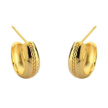 Imagem de Brinco Argola Banhada Ouro 18k