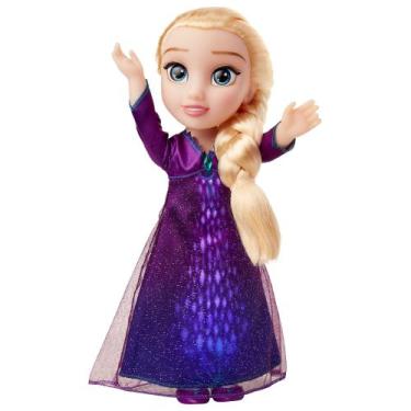 Imagem de Boneca Elsa Que Canta  Com Vestido Com Luzes  Frozen Ii 34 Cm - Tcs