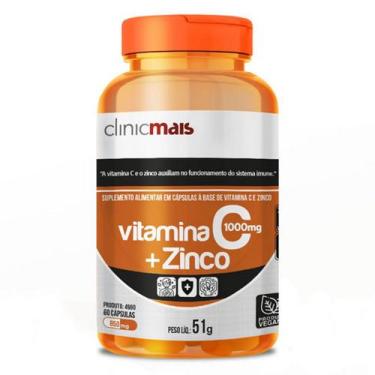 Imagem de Vitamina C + Zinco (850Mg) 60 Cápsulas Vegana - Chá Mais - Cha Mais