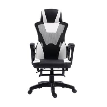 Imagem de Cadeira Office Presidente Supreme - Cadeira Ergonômica Reclinável - Até120kg, Giratória, Inclinação 12 graus, Encosto com Tela Mesh, Espuma Dupla, Rodas de Duplo Giro - Branca