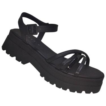 Imagem de Sandália Plataforma Ramarim 23-38201 Feminina - Preta