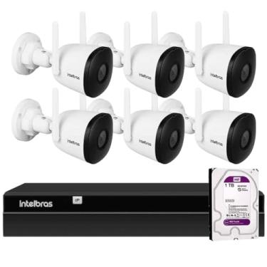Imagem de Kit 6 Câmeras WiFi Visão Noturna 30m Intelbras iM5 SC Full HD 1080p Microfone + NVR Gravador 1408 8 Canais + HD 1TB Purple