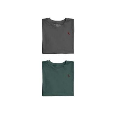Imagem de Kit 2 Camisetas Brasa Verde E Preto Stoned Reserva Mini