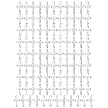 Imagem de diyalo 100 peças/pacote mini minúscula cruz Jerusalém crucifixo encantos diy pulseira colar pingente acessórios para fabricação de joias, Metal, Sem Pedra Preciosa