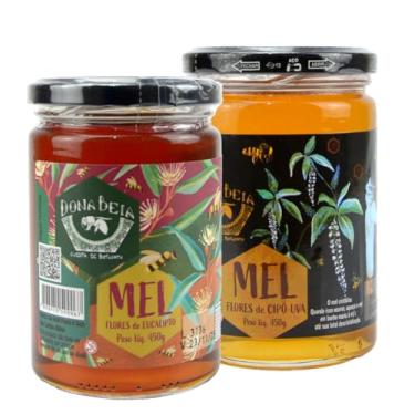 Imagem de Mel de Abelha Eucalipto 450g e Flores Cipo Uva 450g 100% Natural Dona Beia