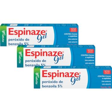 Imagem de Kit 3 Espinaze Gel 20g Benzoíla 5% n Contra cravos e espinhas