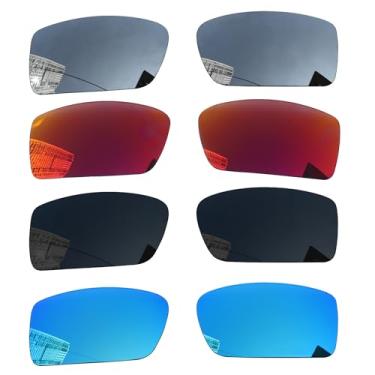 Imagem de Acefrog 4 pares de lentes polarizadas de substituição para óculos de sol Oakley Gascan OO9014, à prova de estilhaçamento, antiarranhões, pacote econômico