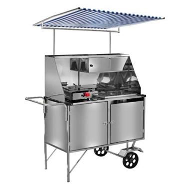 Imagem de Carrinho de Cachorro Quente Luxo Inox com Toldo L09m/t Cefaz
