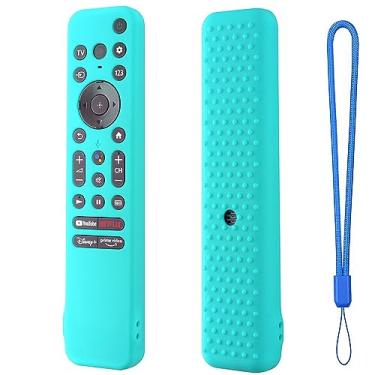 Imagem de Capa de silicone para Sony RMF-TX800U RMF-TX900U Voice Remote Contorl 2022, capa de silicone antiderrapante à prova de choque com cordão para controle remoto Sony 4K Ultra HD TV X80K X90K X90K X95K