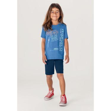 Imagem de Infantil - Conjunto Menino Com Camiseta E Bermuda Azul Claro Incolor  menino