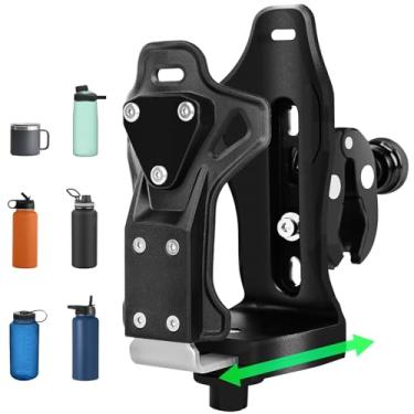 Imagem de Suporte de copo de motocicleta ATV ajustável atualizado, suporte grande para garrafa de água de 946 ml, suporte de bebida de motocicleta com braçadeira de metal para bicicleta, scooter, barco, carrinho de bebê, cadeira de rodas, golfe, carrinho de empurrar